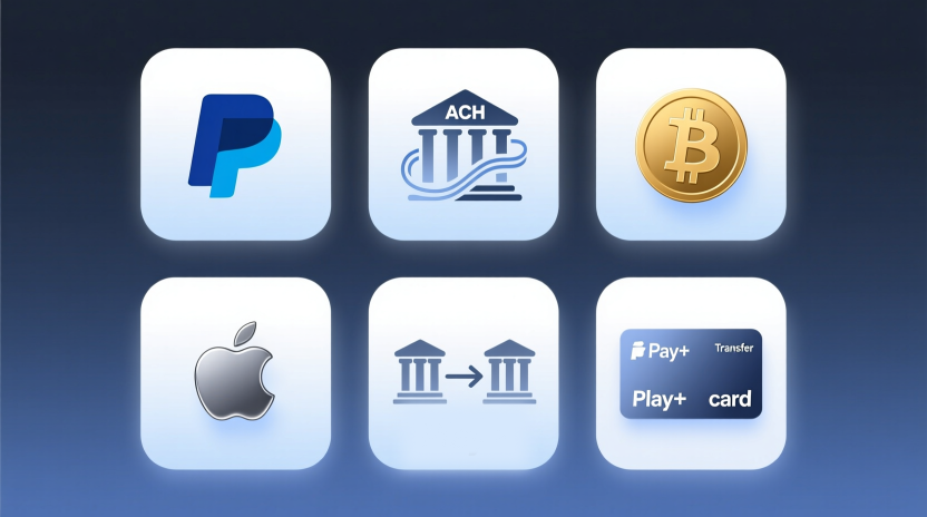 Alternative payment methods for betting including PayPal Bitcoin Apple Pay and bank transfers