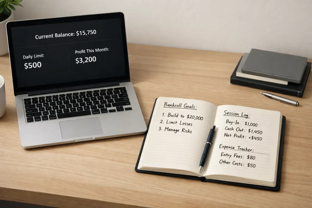 Professional betting setup with organised approach