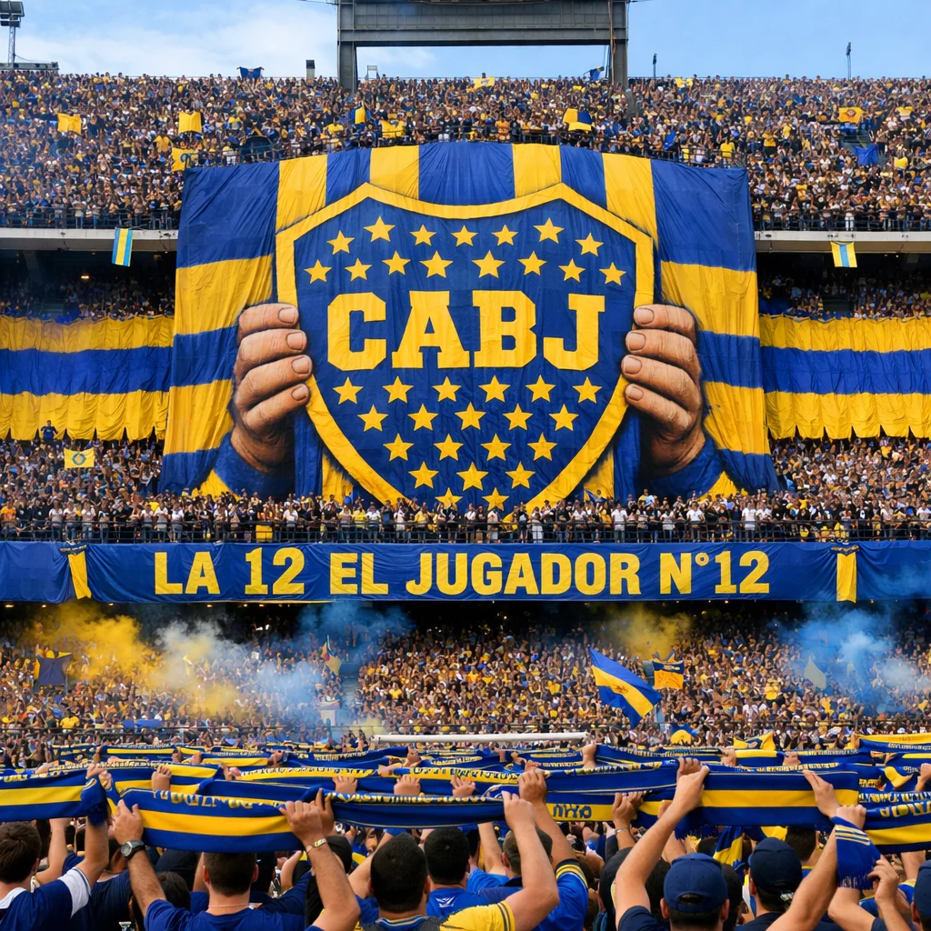 Argentine football supporters creating passionate atmosphere