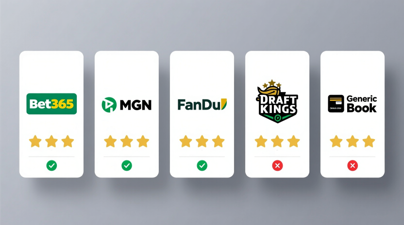 Comparison of top sportsbooks accepting credit cards including Bet365 BetMGM FanDuel and DraftKings